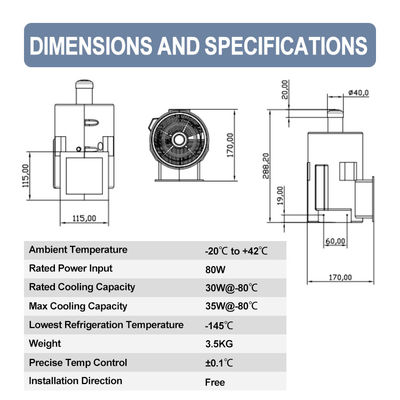 12V/24V/110V-240V Stirling Cooler for Fast Cooling and Ultra Low Temperature Cooling