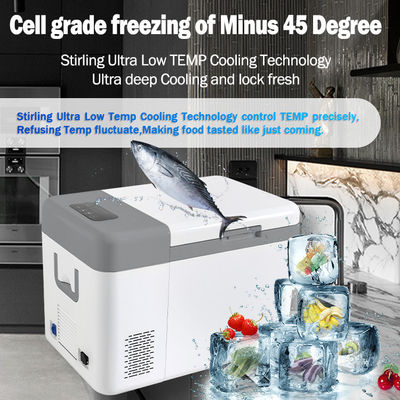 Car 25L 12V/24V Deep Cold Storage Portable Refrigerator -45C Ultra Low Temperature